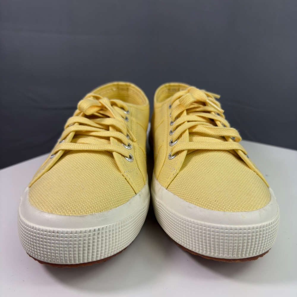 Superga 2750 Cotu Classic Sneakers Womens 9.5 Yellow Canvas Low Top Shoes - Picture 5 of 15